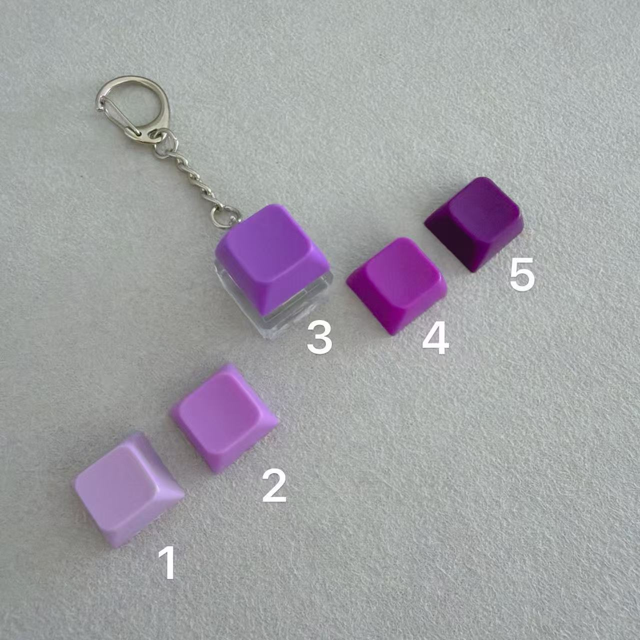 Single button - #2 purple - small d chain