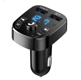 Mobil şarj cihazları super fast charging 6/8 port - bluetooth-mp3-car-charger-dual-usb-digital-display-new-laser-engraving