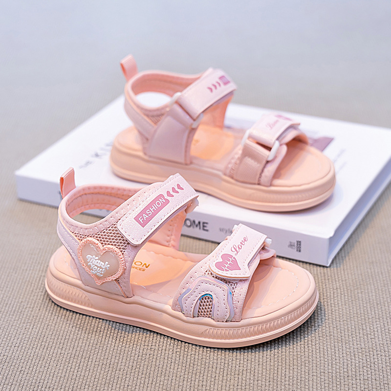 Zapatos deportivos casuales para niños 2026 verano nuevo estilo de sandalias deportivas de moda para niños grandes niñas sandalias de suela suave image 4