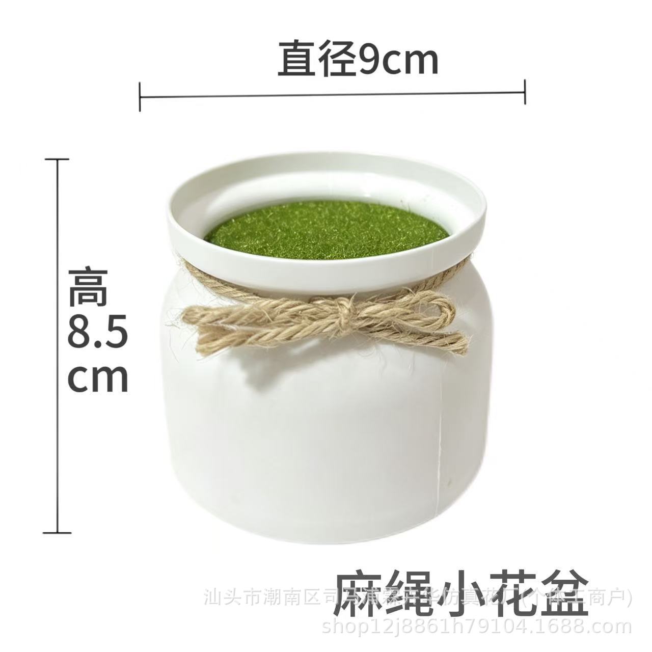 imitación de plantas verdes espuma de plástico piedras pequeñas cuenca redonda internacional decoración de balcón mesa image 3