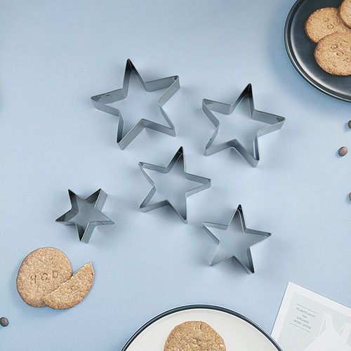 Stainless steel 430 cookie molds 3-piece set 5-piece set cake molds cookie cutter baking tools mousse ring