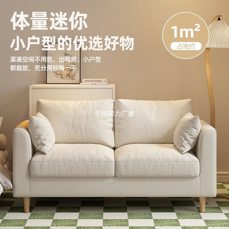沙发出租房屋卧室服装店简易公寓客厅网红双人三人布艺小户型沙发|undefined