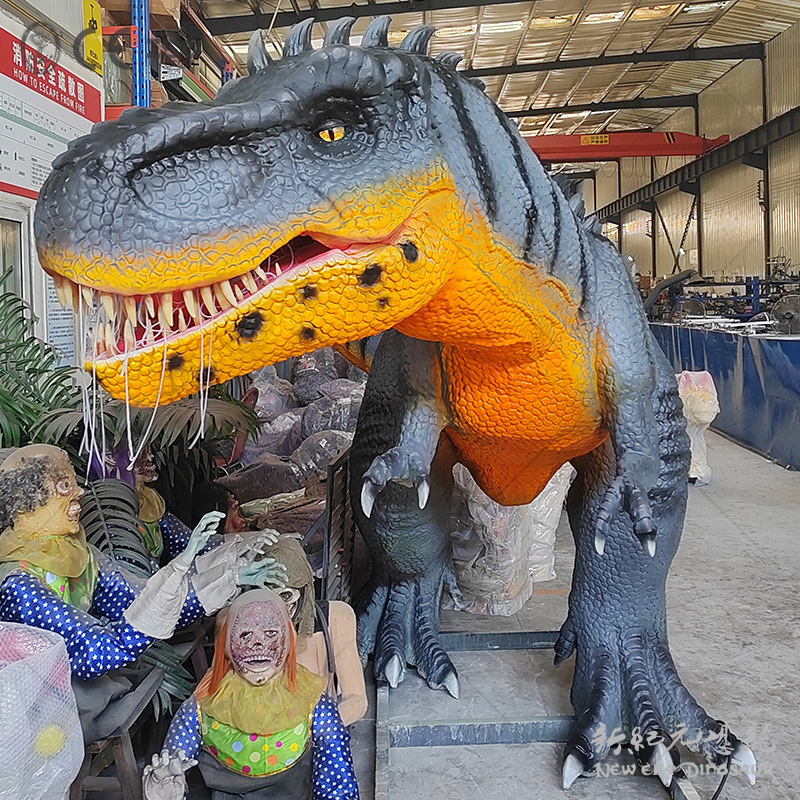 Modelo de simulación de dinosaurios de gran tamaño simulación de dinosaurios de silicona escultura de paisaje dinosaurios exhibición personalizada
