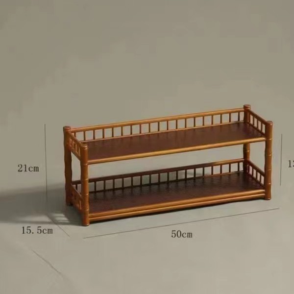 Sostenedor de taza de té sólido de bambú Juego de té chino estante de almacenamiento juego de Té arte estante de almacenamiento juego de té de bambú estante antiguo al por mayor