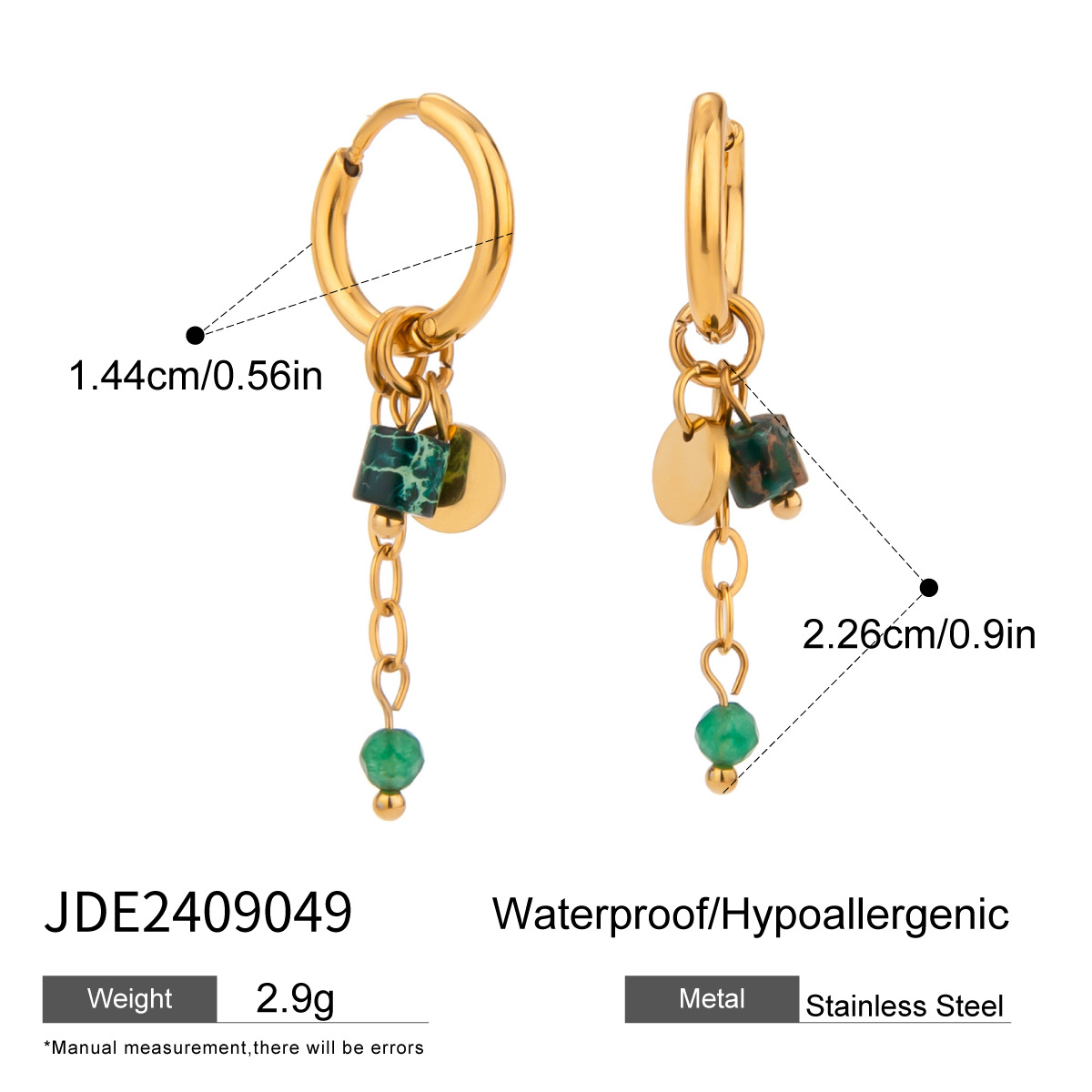 9g Weight PVD Coated Gold Plating Process 304 Stainless Steel Ear Needle Material Real Gold Plated Plating Material Charm Sleeper Hoop Earrings, Drop Earrings Classification 1 Pair Quantity Holiday, Street Occasion 304 Stainless Steel Material Geometric, Sun, Moon Pattern All Seasons Season Women's Gender Retro, IG Style Style Waterproof Non Tarnish, Plating Craft PVD Coated Real Gold Plated Geometric Sun Moon 304 Stainless Steel Retro IG Style Waterproof Non Tarnish Charm Sleeper Hoop Earrings Drop Earrings 17