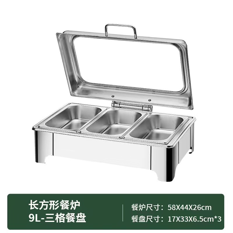 Estufas de aislamiento de cubierta de acero inoxidable estufas Buffet visibles estufas de desayuno de calefacción eléctrica estufas de aislamiento hidráulicas estufas de buffet