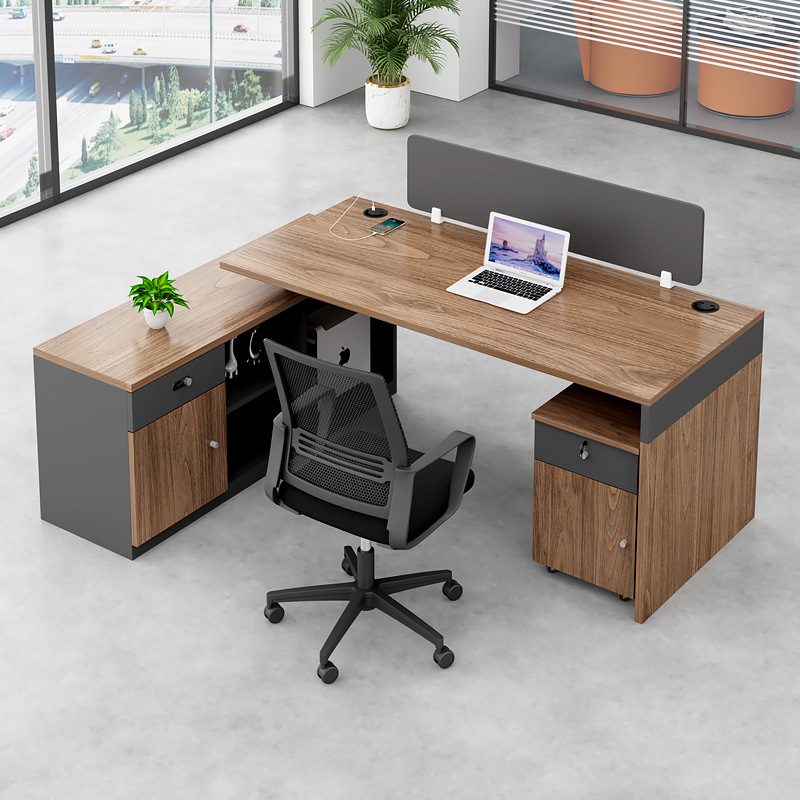 Escritorio de oficina del Personal Oficina simple finanzas modernas Estación de escritorio de cuatro asientos personal Tarjeta de escritorio y silla