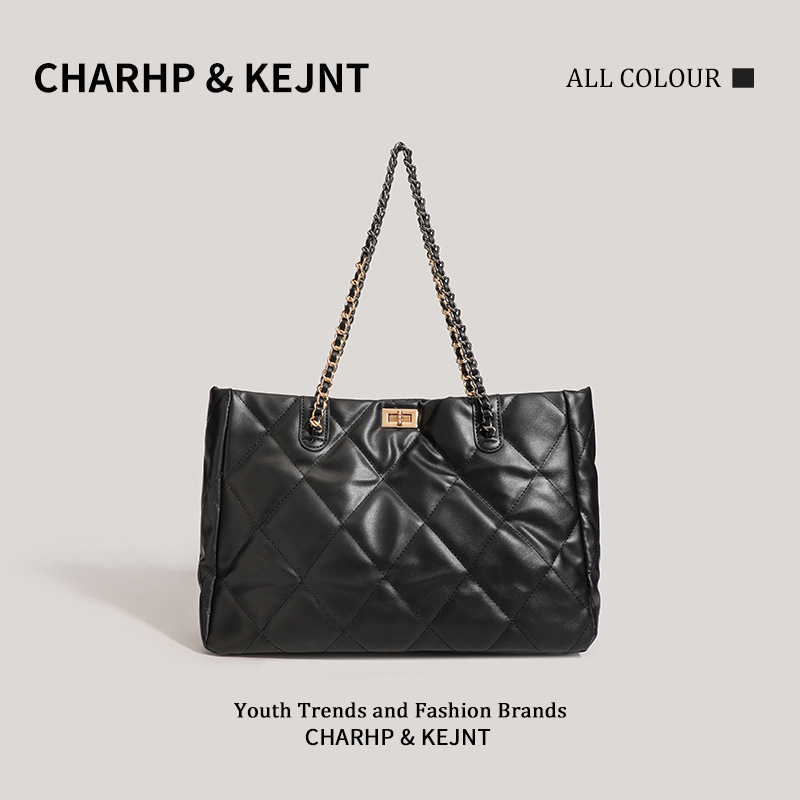 Official Genuine Large-Capacity Tote Bag for Women, Rhombus Chain Underarm Bag, Commuter Shoulder Bag Official Genuine Large-Capacity Tote Bag for Women, Rhombus Chain Underarm Bag, Commuter Shoulder Bag