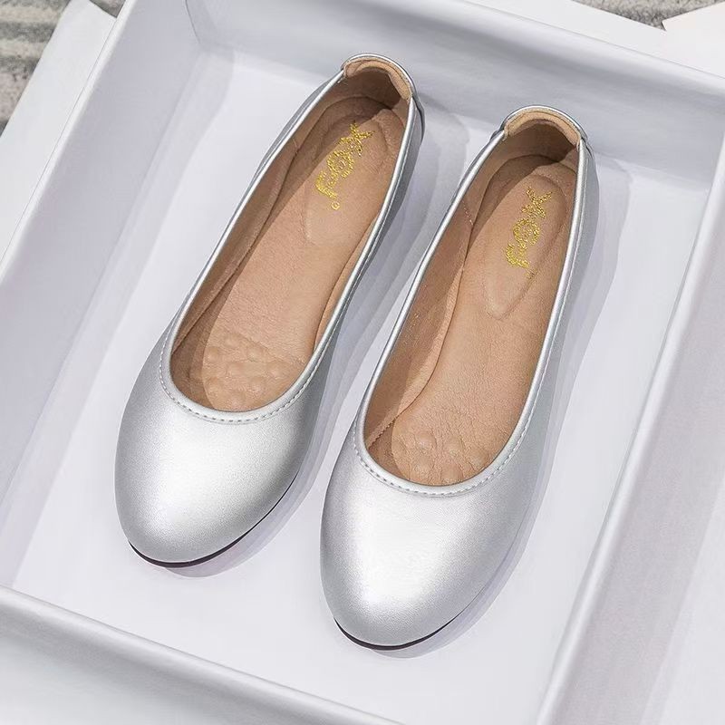 2026 nueva primavera y verano de moda versátil boca superficial suela suave desgaste perezoso un pedazo de moda zapatos de mujer