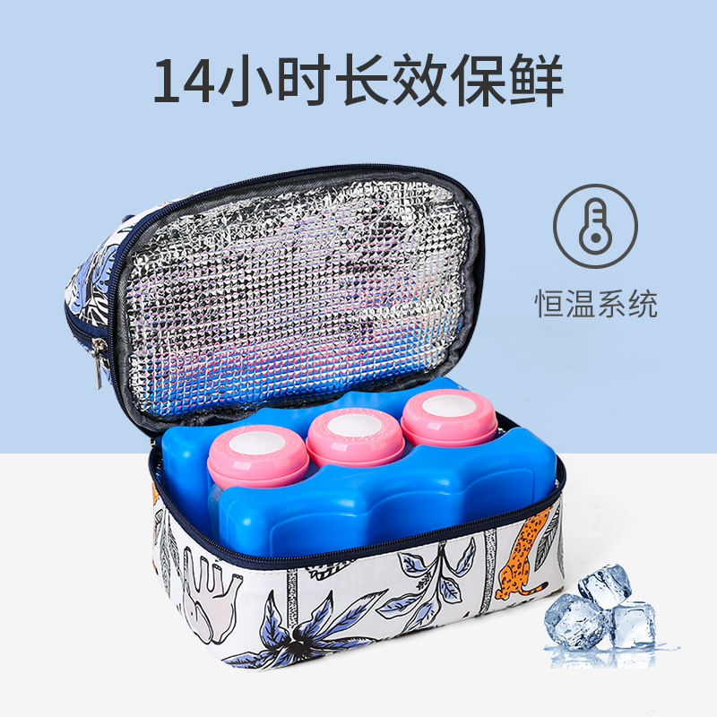Mommy Back Milk Bag Portable Small Handle Insulated Breast Milk Storage Bag Blue Ice Breast Milk Refrigeration Preservation Cooler Bag