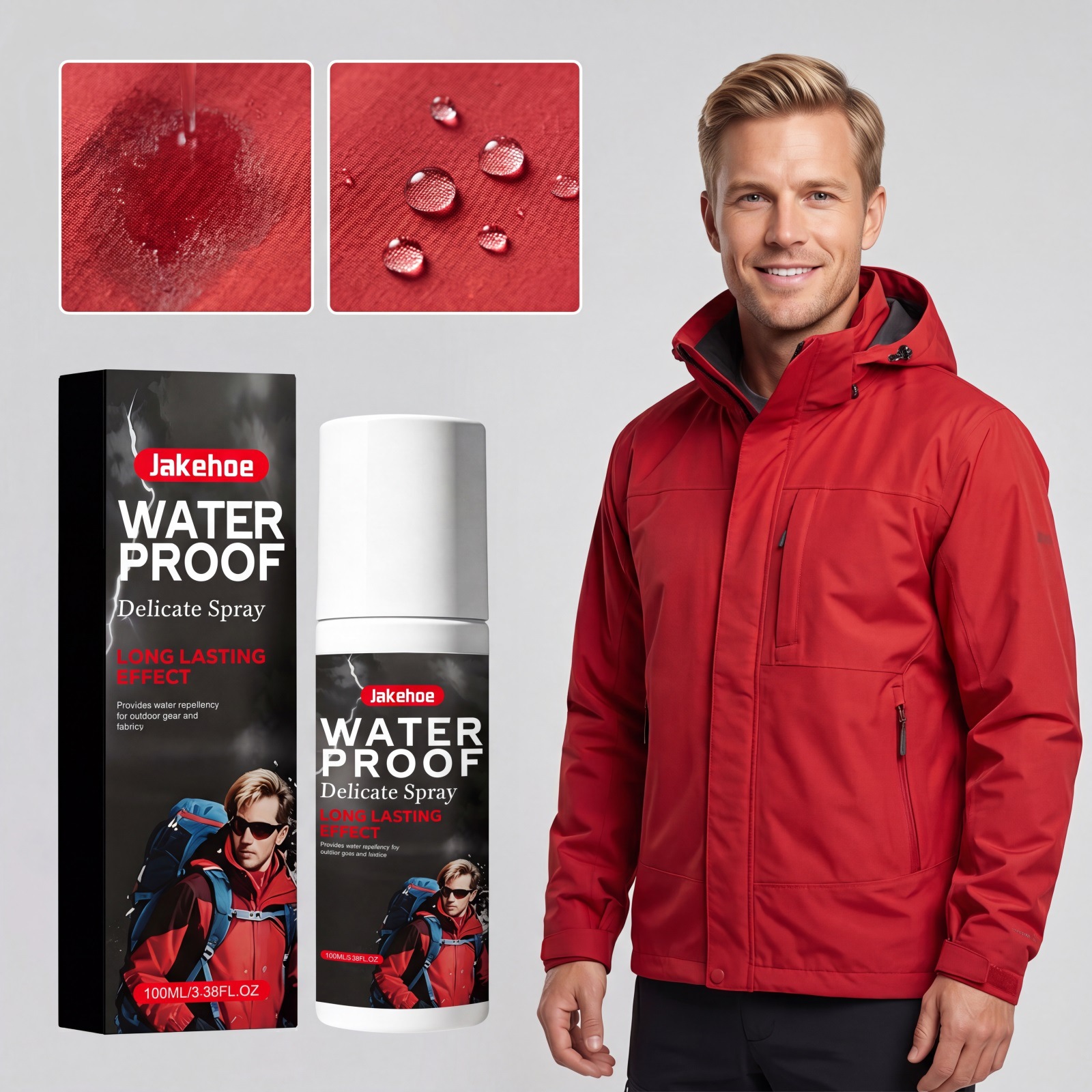 Jakehoe Waterproof Spray Is Suitable for Outdoor Backpacks, Jackets, and Equipment, Providing Anti-Splash, Anti-Stain, and Anti-Water Coverage Evenly