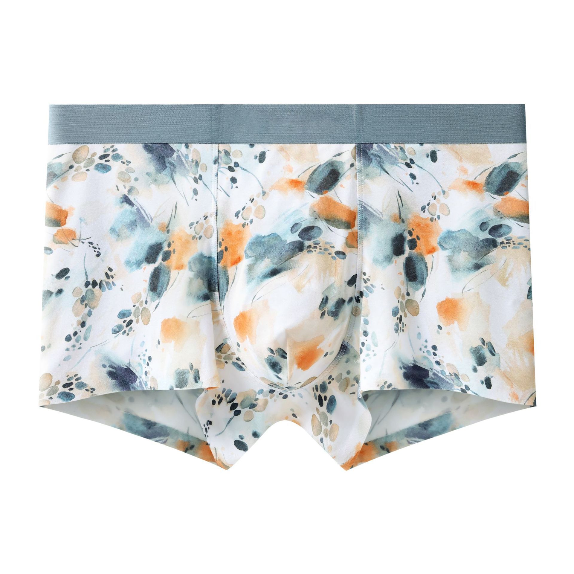 2026 nuevo 60 Orchid Model impresión digital hombre sin marcas calzoncillos de ángulo plano pantalones de cuadrante juveniles
