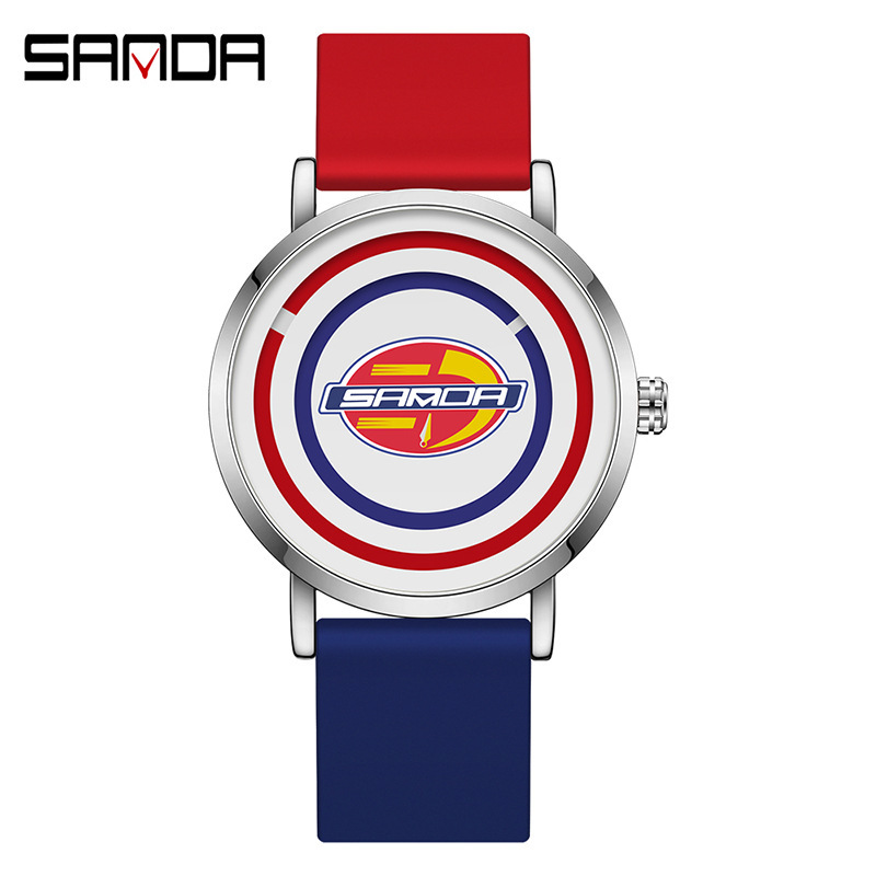 Sanda SANDA3210 banda de silicona para hombres y mujeres reloj moda cool personalidad simple reloj deportivo para niños