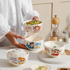 クレヨンしんちゃん ファミリーシリーズ セラミック 4.5丼 4丼セット 丼 学生 お土産 誕生日プレゼント