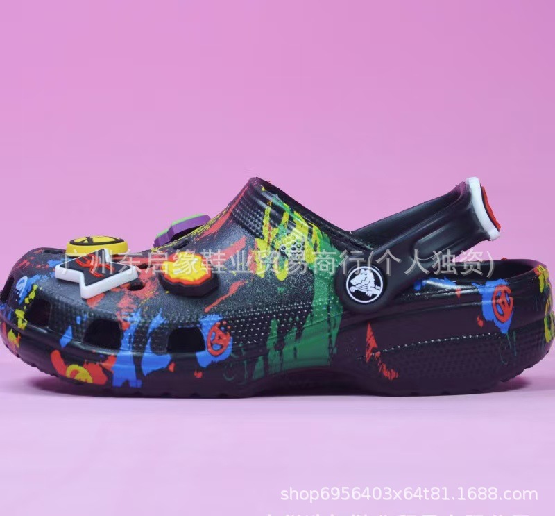 Cross2024 nuevos productos zapatos con agujeros para niños zapatos tridimensionales flores niños niñas zapatos frescos hogar ocio