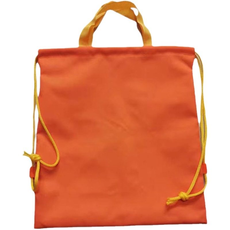 Drawstring schoolbag student children simple advertising backpack tutorial training class kindergarten propaganda can be customized printed logo