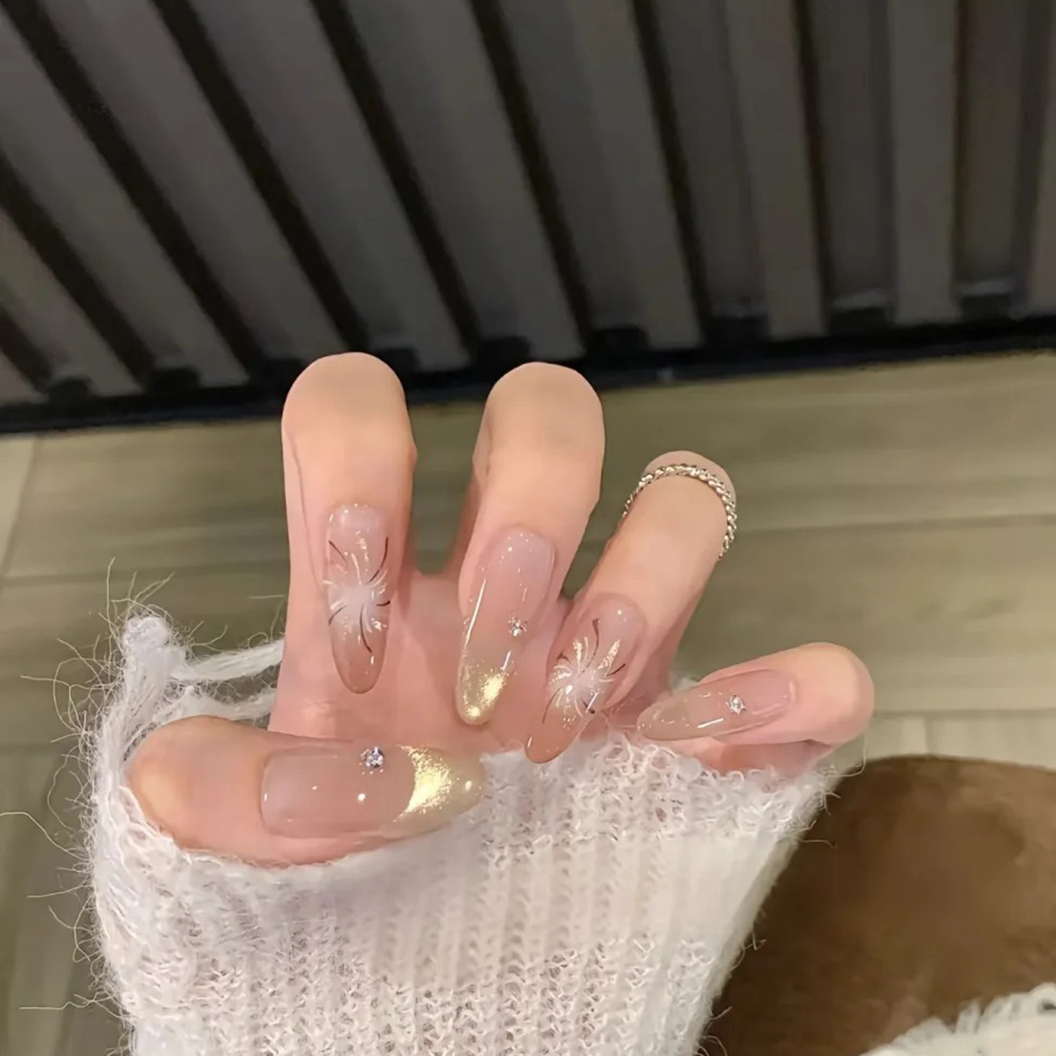 Fuchsia nail stickers