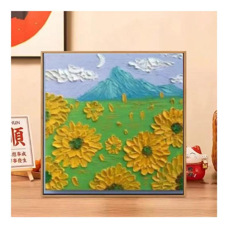 20*20数字肌理画diy网红手作店批发摆摊手工石英砂立体浮雕装饰画|undefined