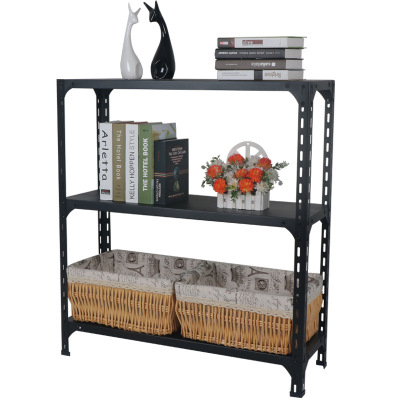 three layers black goods shelves household Warehouse Storage racks Shelf balcony Exhibition Iron shelf multi-storey Shelf