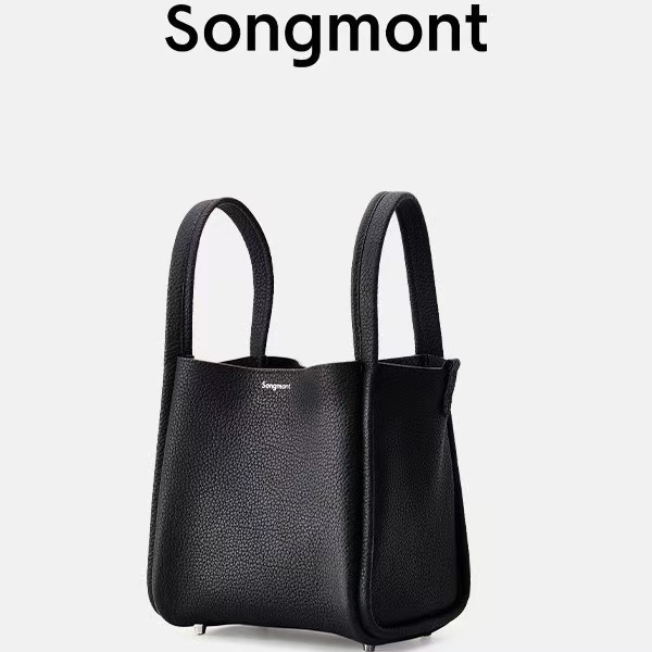 Songmont 山下裕松 中型野菜かごシリーズ 第一層牛革 新ロックバックル 大容量ポータブルバケットバッグ|undefined