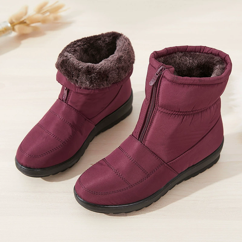 insulated ankle boots, warm padded low boots, sizes 35–43, colors black/navy/burgundy/dark brown