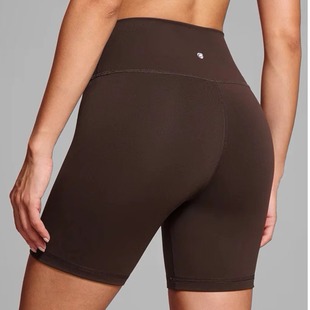 LuLu Align Series Five-point Scrub Yoga Pants Women's High Waist Riding Running Sports Tight Shorts