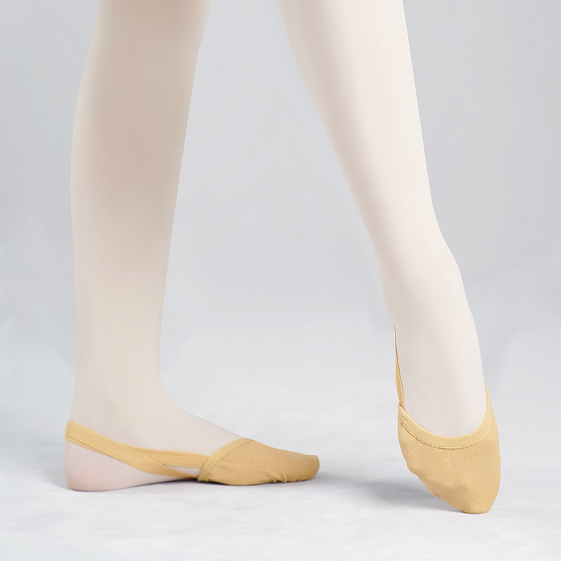 Dance shoes adult elastic cloth ballet rotating half-foot dance shoes children's soft bottom exercise shoes art exam body shoes