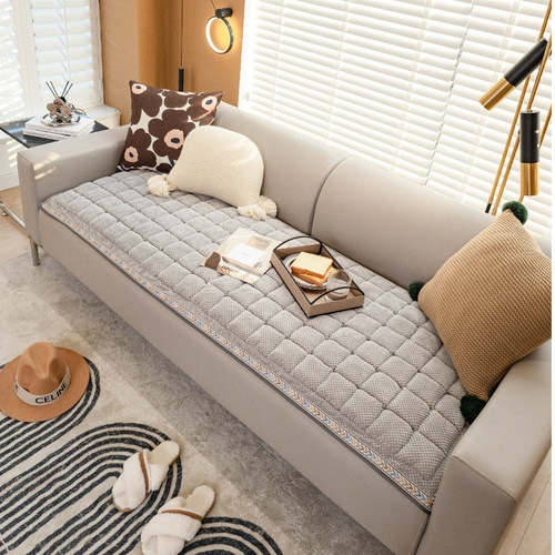Chenille sofa cushion, universal seat cushion for all seasons, light luxury, modern high-end non-slip leather sofa cover, backrest towel and cover cloth