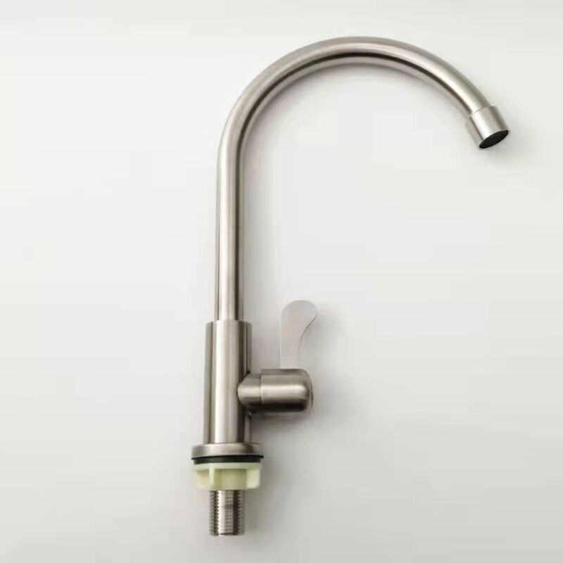 304 Stainless Steel Kitchen Faucet Splash-Proof Hot and Cold Vegetable Sink Sink Sink Single Cold Swivel Household