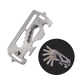 Outdoor multi-functional tool card screwdriver key holder EDC pocket card bottle opener hex wrench