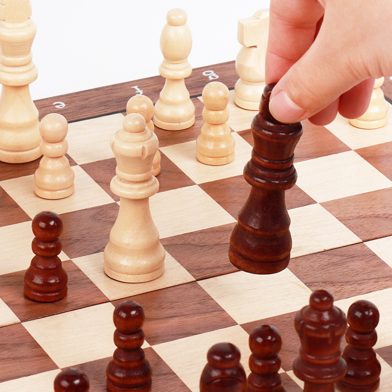 木质国际象棋儿童早教折叠成人比赛实木棋盘博弈宝宝竞技益智玩具|undefined
