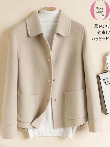 2025 autumn and winter new double-sided velvet woolen coat for women, small coat, chanel style, short style