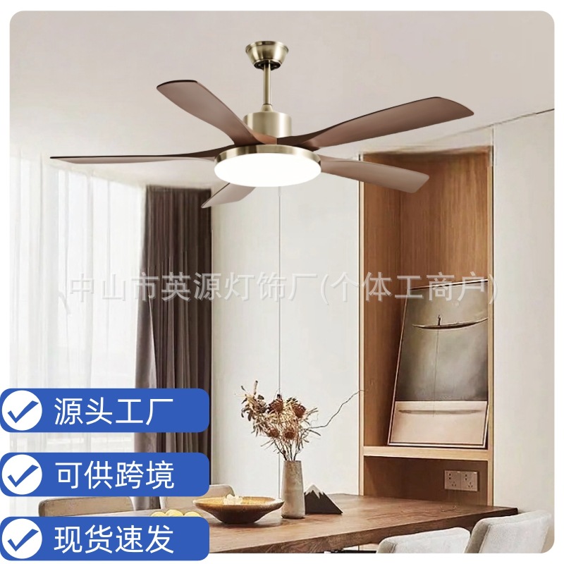 High-Wind Fan Light, Full Spectrum Pure Copper Restaurant Fan Light, Bedroom Study Living Room Variable Frequency Ceiling Fan Light, Large Air Volume