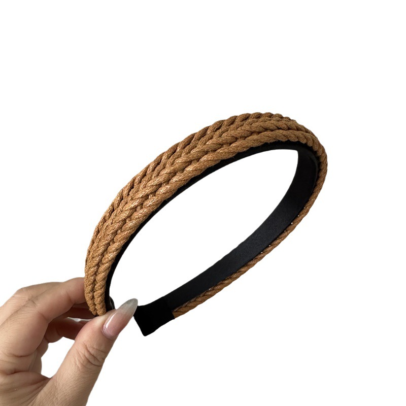 Fascia per capelli larga con torsione in stile artistico, stile coreano, versatile, per lavare il viso, temperamento, ragazza, retrò, nuovi accessori per capelli_voghion.com