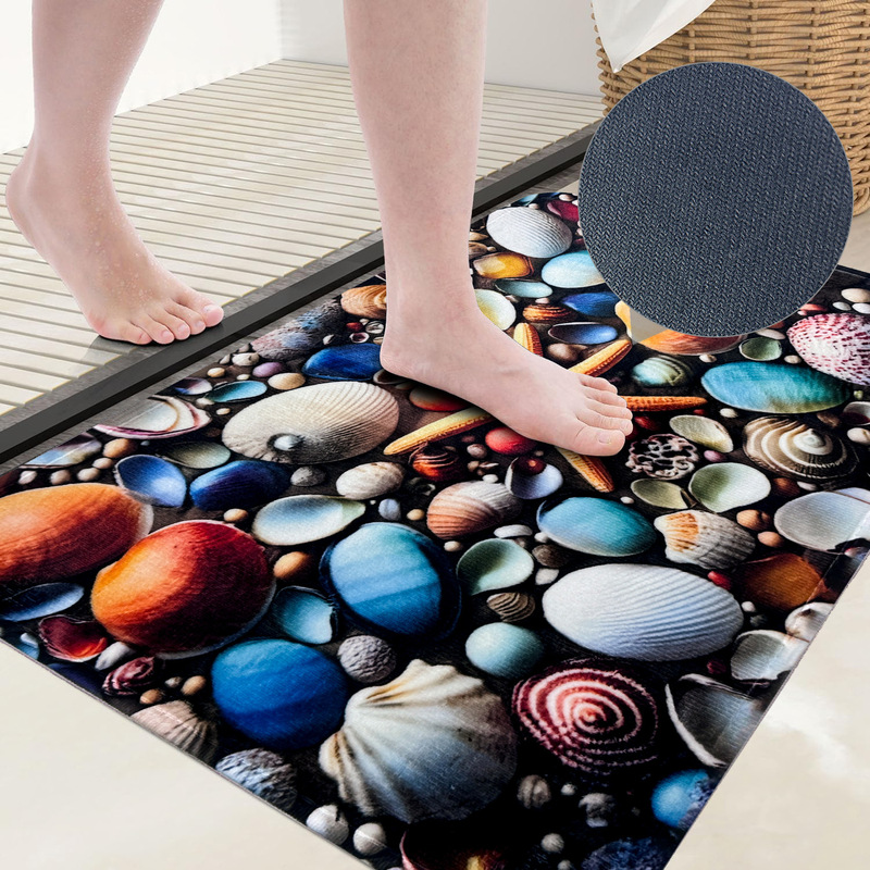 Beach Goose Soft Stone Flannel Rubber Bottom Water-Absorbent Non-Slip Bathroom Mat Kitchen Entrance Door Mat Wholesale Commercial