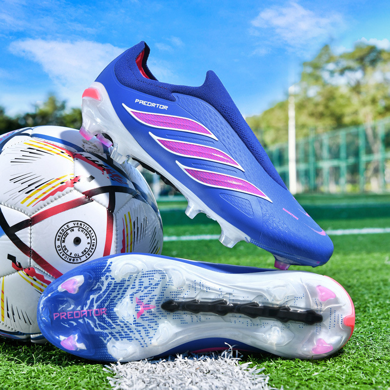 Nuevos zapatos de fútbol transfronterizos de alto bajo para hombres y mujeres juveniles deportes al aire libre zapatos de fútbol de entrenamiento de competición profesional