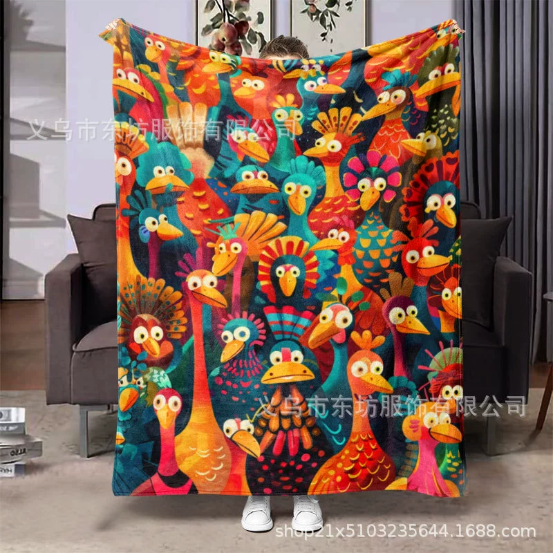 Творческие теплые маленькие животные мультфильм удобный фланелевое одеяло подходит для всех сезонов современный
