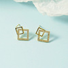 Square sexy universal earrings, simple and elegant design, 2021 years