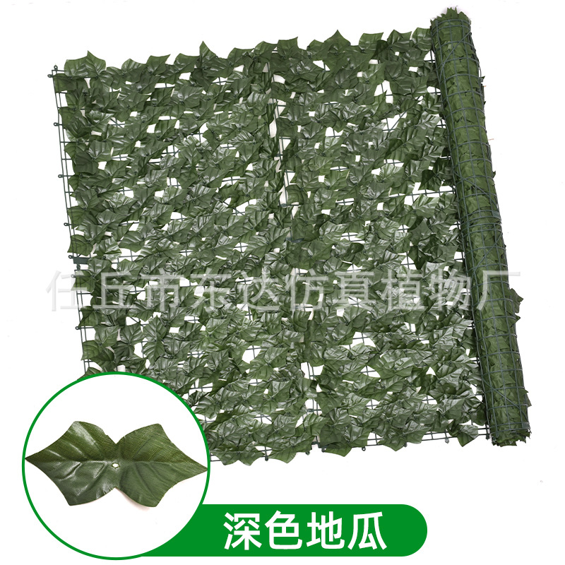 Hojas artificiales para cercas transfronterizas, malla para cercas artificiales, enredaderas de plantas simuladas, cercas decorativas, barandillas, muros de cercas al por mayor
