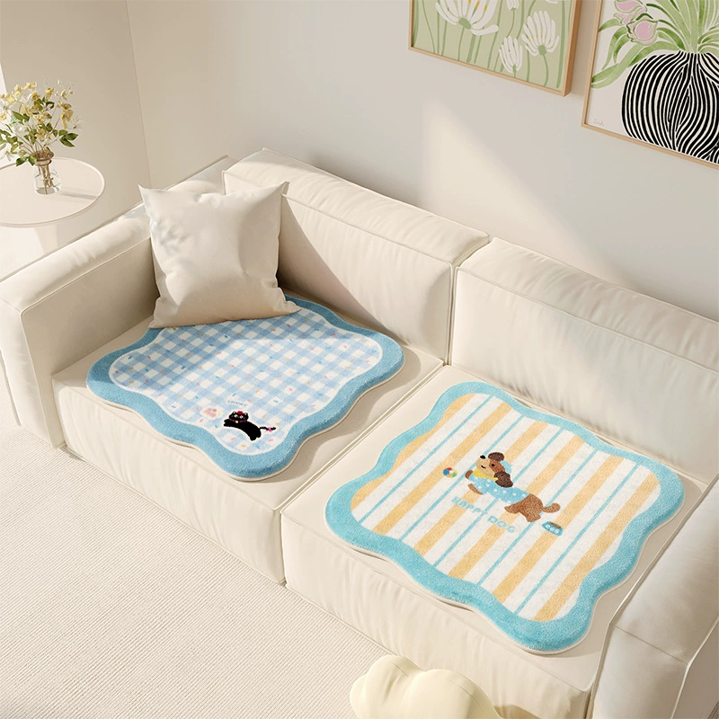 Winter plush non-slip sofa for students