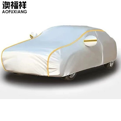 Car clothing: Protection and Heat Insulation Oxford - left-chain-silver-orange-strips