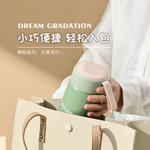 Ins-style minimalist mini vacuum flask women's hand-held portable stainless steel thermos cup gift cup cute student water bottle