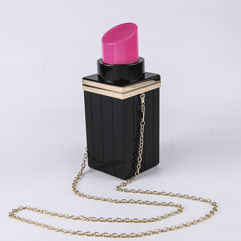 Black and pink lipstick
