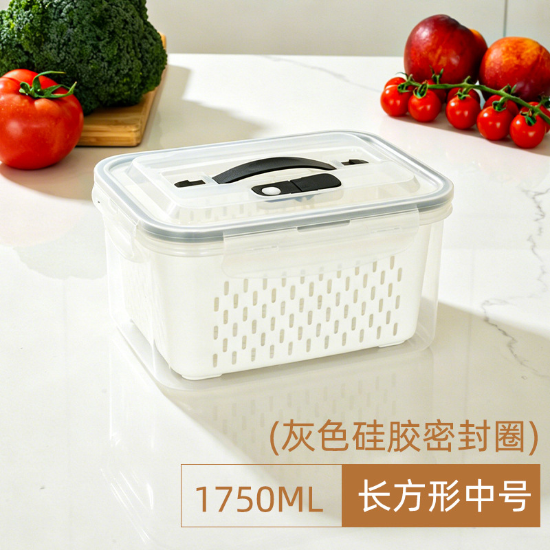 Certificado por FCM para refrigeración transfronteriza congelación sellada refrigerador de drenaje caja de frutas frescas cocina especial de grado alimenticio