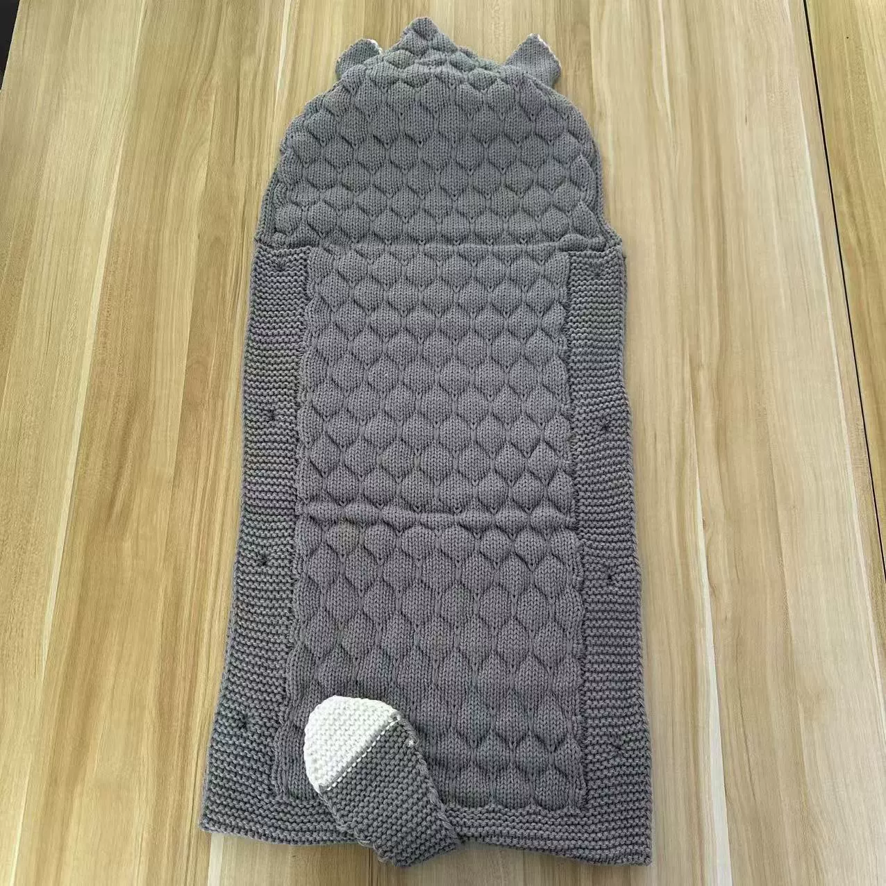 Universal sleeping bag, children's knitted double-layer duvet