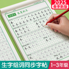 1年生から6年生の練習コピーブック、小学生の中国語シンクロコピーブック、人民教育編、特別な単語の組み合わせ、単語練習ブック、書道ステッカー