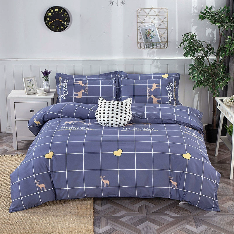 Duvet cover for elementary school students, set, increased thickness, 4 piece set, 3 piece set