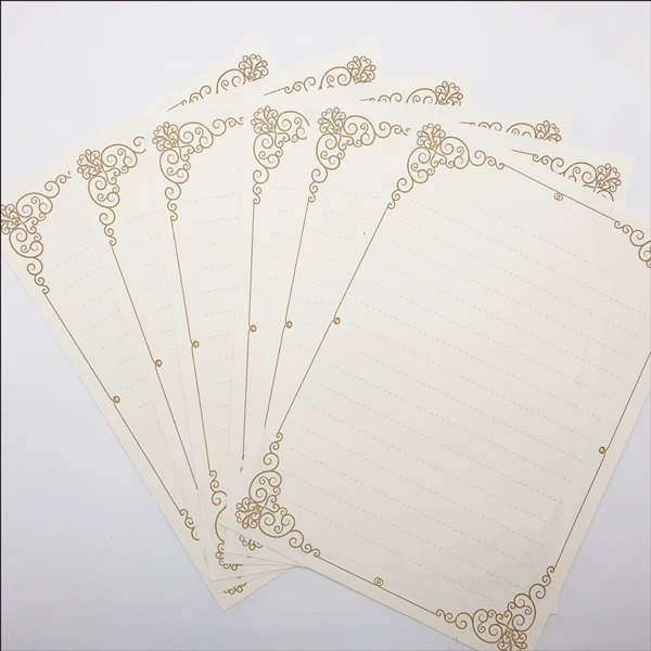 Beige letter paper (10 sheets)