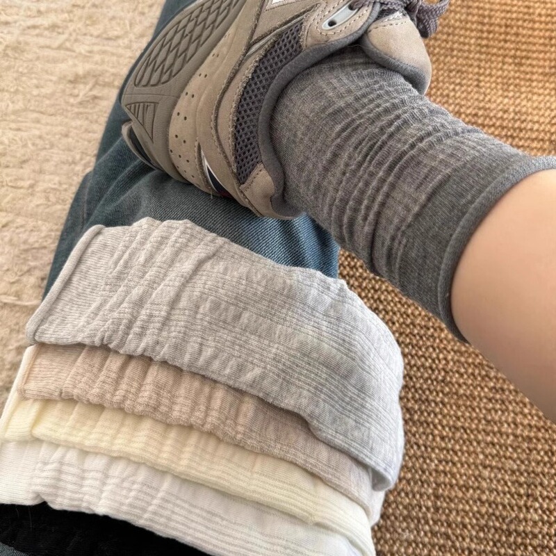Summer Mesh Breathable Socks Children's Barrel Ballet Style Solid Color Cotton Boneless Hollow-out Wood Thin Simple Stacked Socks