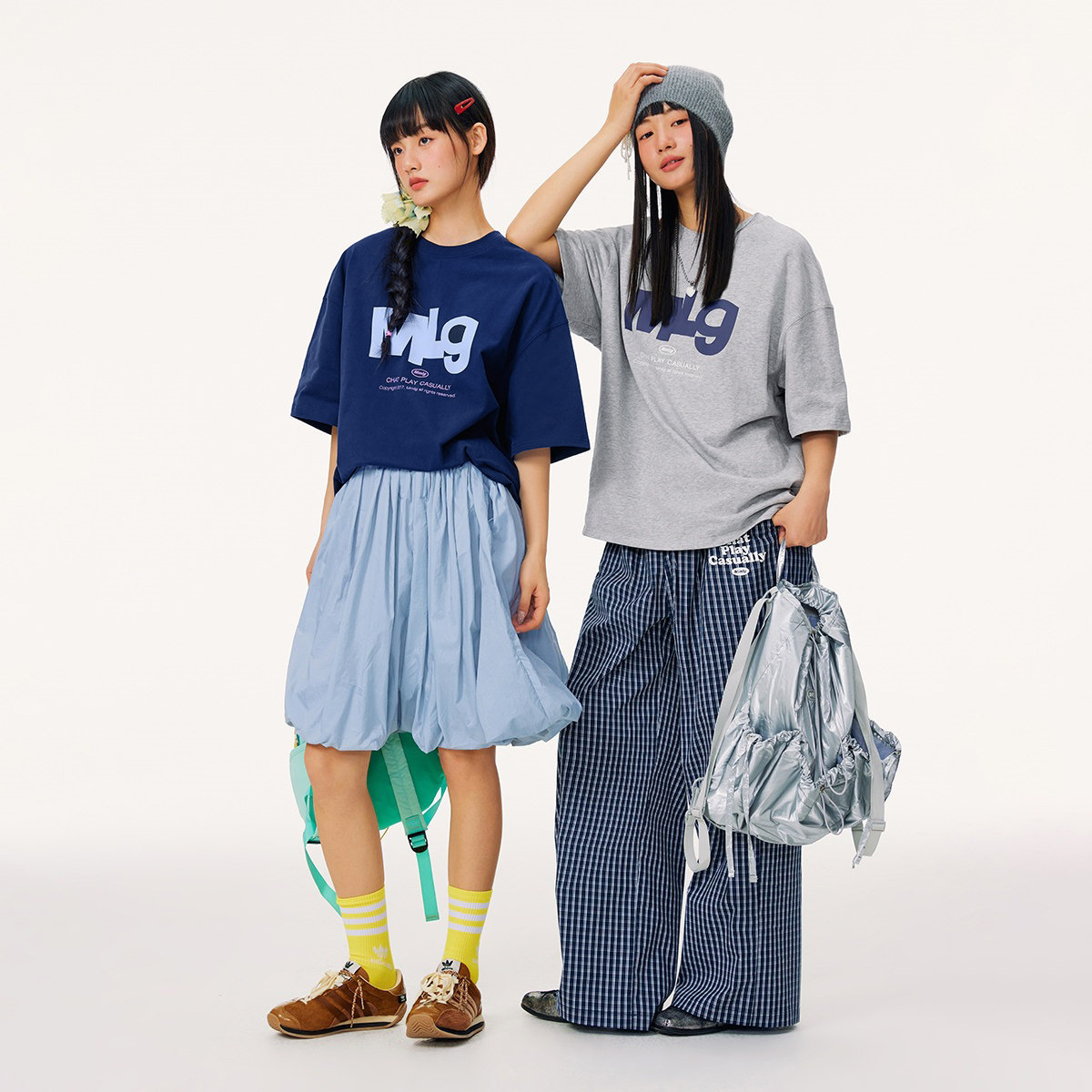 7A Antibacterial Mnig 87mm 2025 Summer New Letter Print Short Sleeve T-Shirt Fashionable Versatile Korean Style Top Couple's Edition